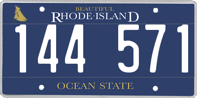 RI license plate 144571