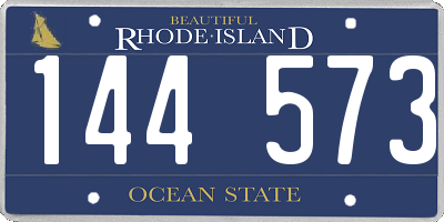 RI license plate 144573