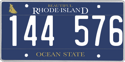 RI license plate 144576
