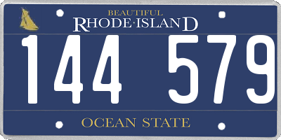 RI license plate 144579