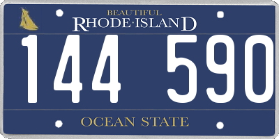 RI license plate 144590