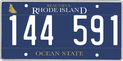 RI license plate 144591