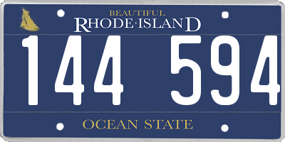 RI license plate 144594