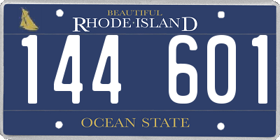 RI license plate 144601