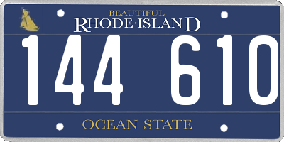 RI license plate 144610