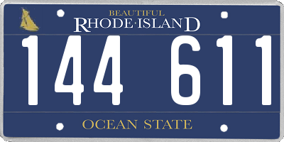 RI license plate 144611