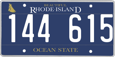 RI license plate 144615