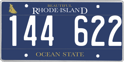 RI license plate 144622