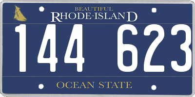 RI license plate 144623