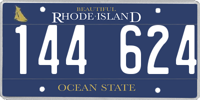 RI license plate 144624