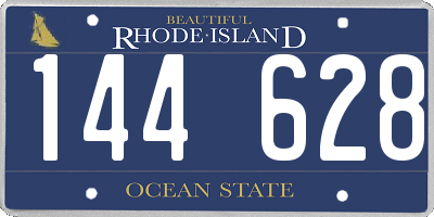 RI license plate 144628