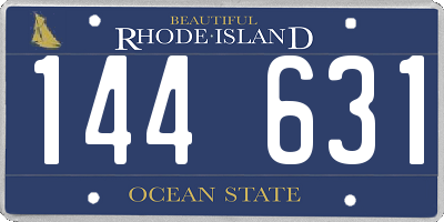 RI license plate 144631
