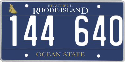 RI license plate 144640