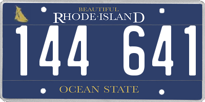 RI license plate 144641