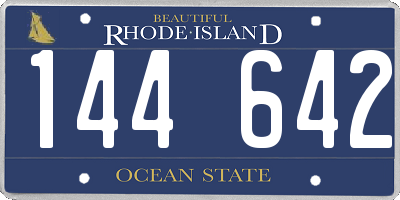 RI license plate 144642
