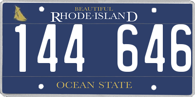 RI license plate 144646