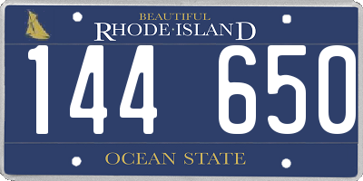 RI license plate 144650