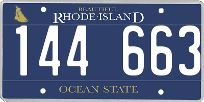 RI license plate 144663