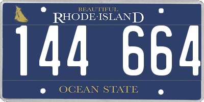 RI license plate 144664