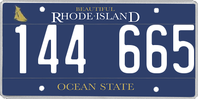 RI license plate 144665