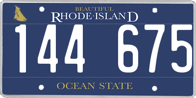 RI license plate 144675