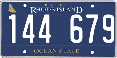RI license plate 144679