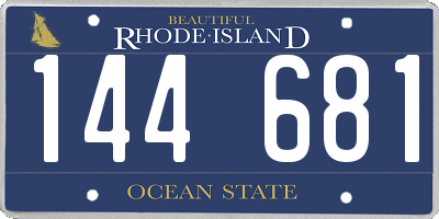 RI license plate 144681