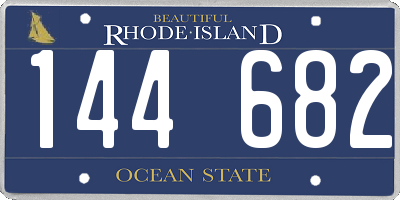 RI license plate 144682