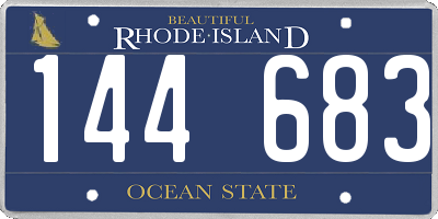 RI license plate 144683