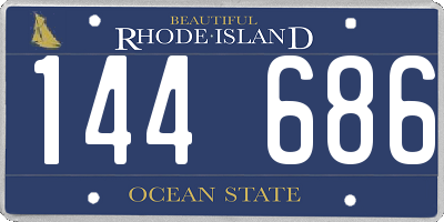 RI license plate 144686
