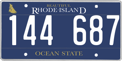 RI license plate 144687