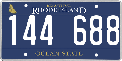 RI license plate 144688