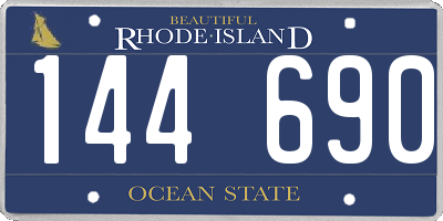 RI license plate 144690