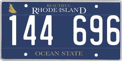 RI license plate 144696