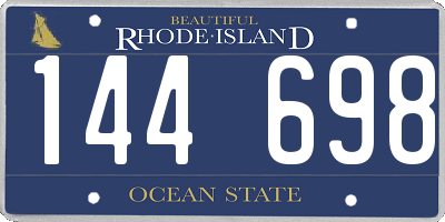 RI license plate 144698