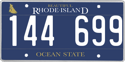 RI license plate 144699