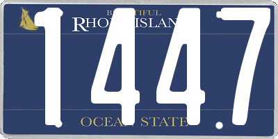 RI license plate 1447