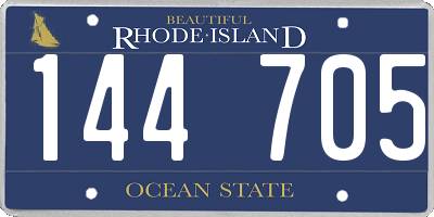 RI license plate 144705