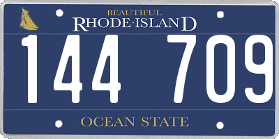 RI license plate 144709