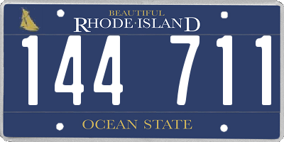 RI license plate 144711