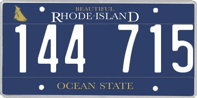RI license plate 144715