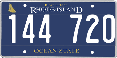 RI license plate 144720