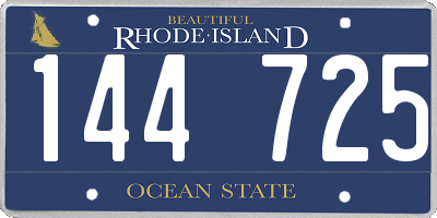 RI license plate 144725