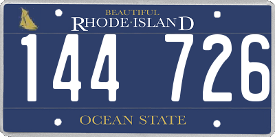 RI license plate 144726