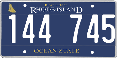 RI license plate 144745