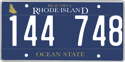 RI license plate 144748