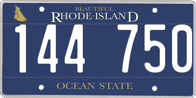RI license plate 144750