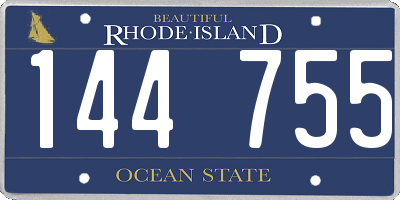 RI license plate 144755