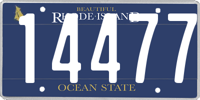 RI license plate 14477