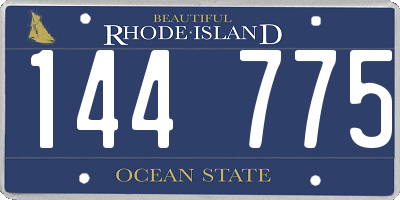RI license plate 144775